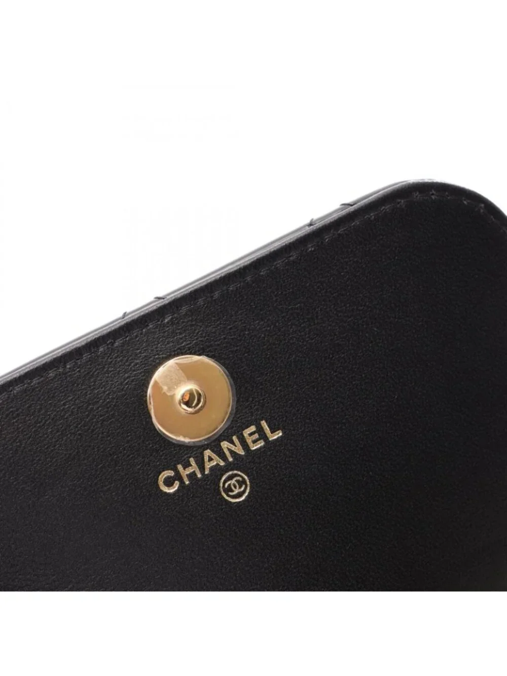 Chanel Shoulder Bag Quilted Small Black Patent Leather Chain